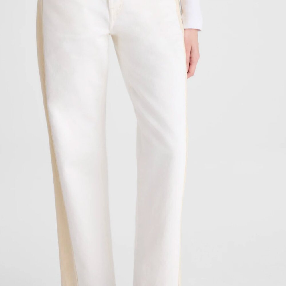 Madewell White Barrel Jeans